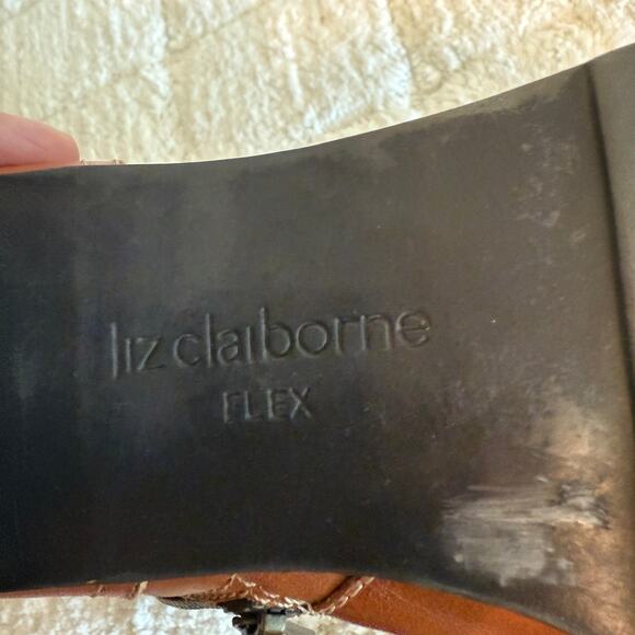 VTG Liz Claiborne Flex Brown Leather Ankle Boots Size 9 Y2K Boho Retro Romantic - Picture 15 of 15